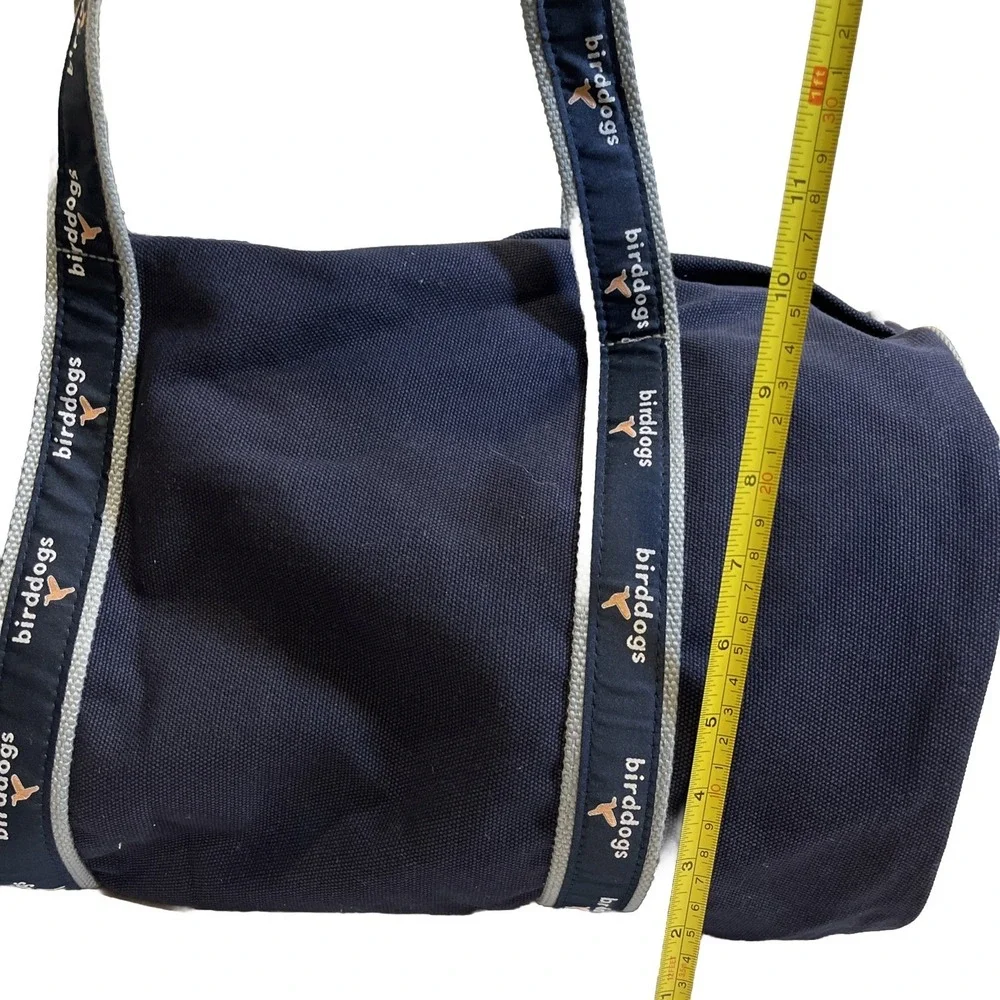 Birddogs Navy Blue‎ Duffle Gym Bag Canvas Travel Carry On Bag Logo No Straps